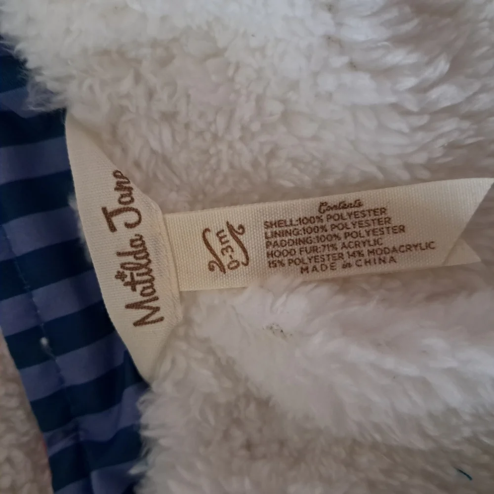 Matilda Jane  Rosy Cheeks Bunting Snowsuit Size 0-3 Faux Fur Trim Fleece Lining